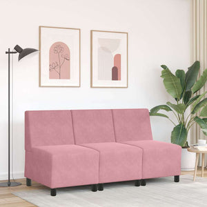 Modulares Sofa Rosa Samt 55 cm