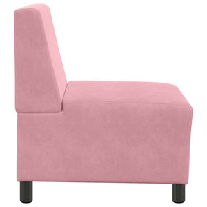 Modulares Sofa Rosa Samt 55 cm
