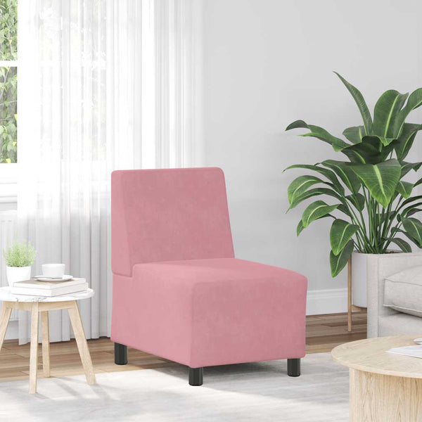 Modulares Sofa Rosa Samt 55 cm