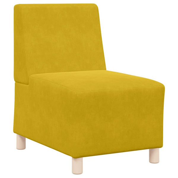 Modulares gelbes Samt Sofa, 55cm