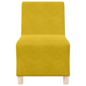 Modulares gelbes Samt Sofa, 55cm