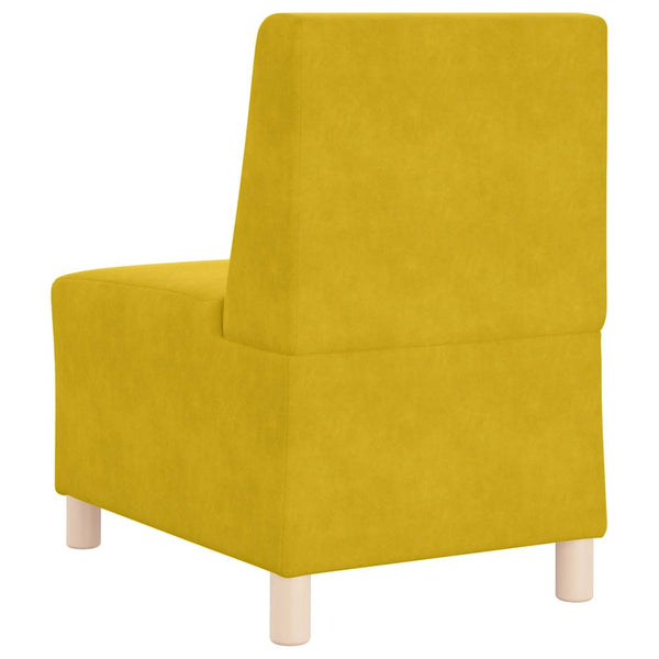 Modulares gelbes Samt Sofa, 55cm