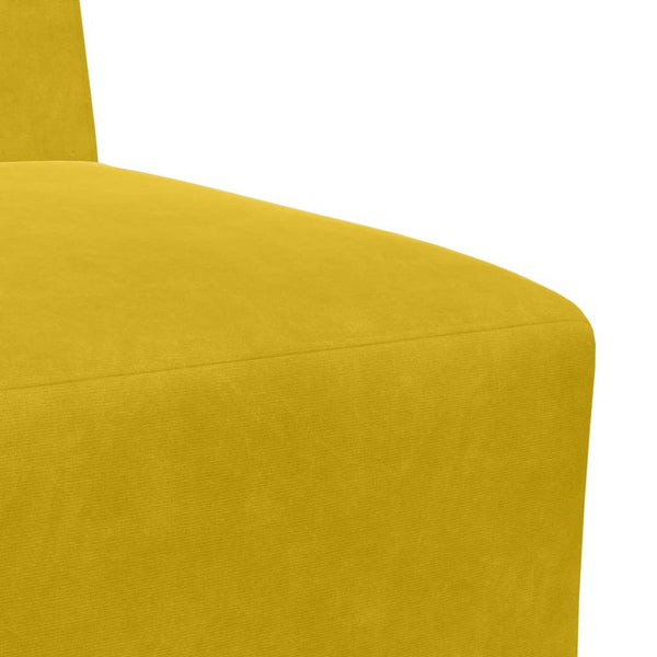 Modulares gelbes Samt Sofa, 55cm