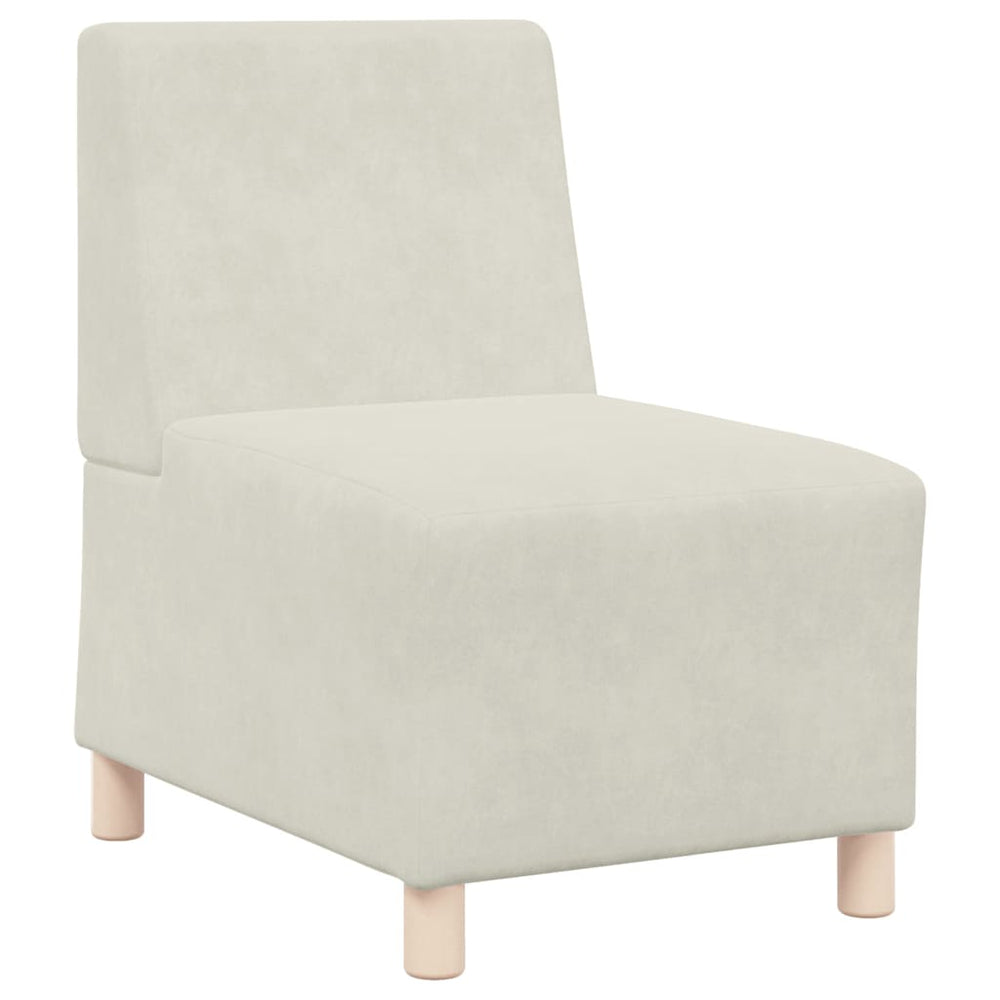Modulares Sofa Creme Samt 55cm