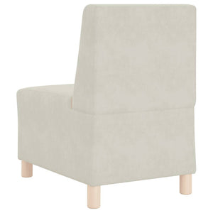 vidaXL Canapé modulable sans accoudoirs Crème 55 cm Velours