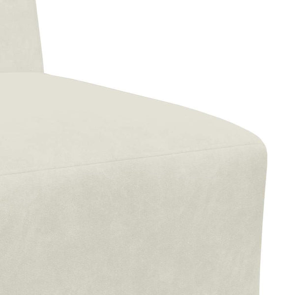 vidaXL Canapé modulable sans accoudoirs Crème 55 cm Velours