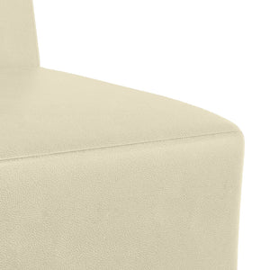 Modulares Armfreies Sofa Creme Kunstleder