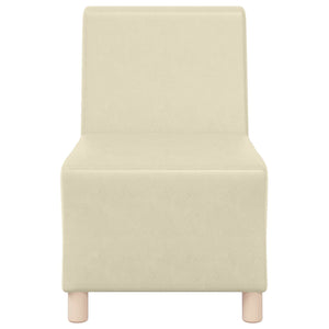 Modulares Armfreies Sofa Creme Kunstleder