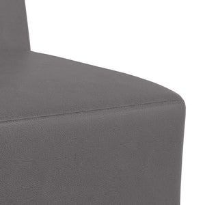 Modulares Armfreies Sofa Grau Kunstleder