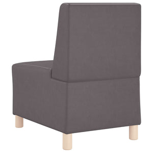 Modulares Armfreies Sofa Grau Kunstleder