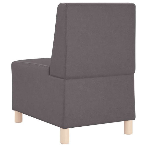 Modulares Armfreies Sofa Grau Kunstleder