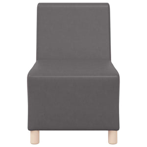 Modulares Armfreies Sofa Grau Kunstleder