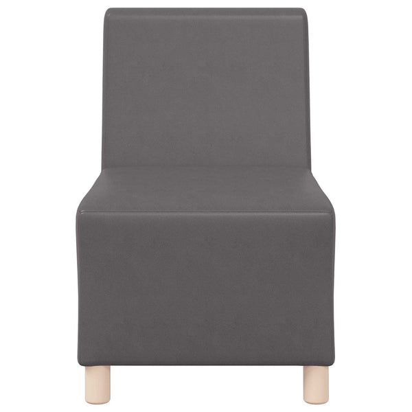 Modulares Armfreies Sofa Grau Kunstleder
