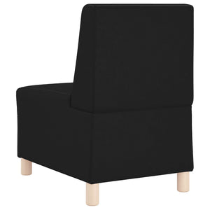 Modulares, Armfreies Sofa, Schwarz Kunstleder