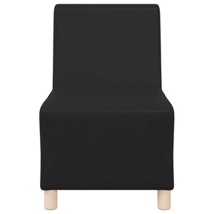 Modulares, Armfreies Sofa, Schwarz Kunstleder