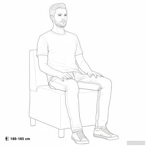 Modulares, Armfreies Sofa, Schwarz Kunstleder