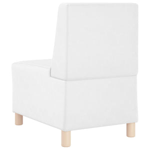 Modulares Armfreies Sofa Weiß Kunstleder