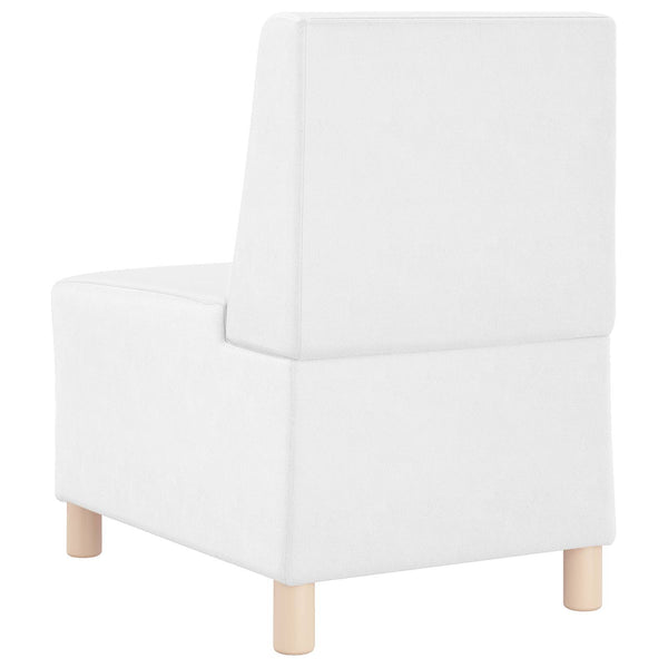 Modulares Armfreies Sofa Weiß Kunstleder