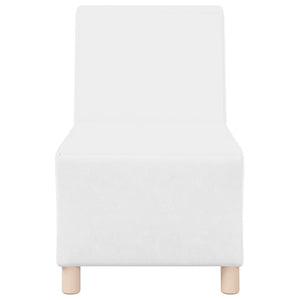 Modulares Armfreies Sofa Weiß Kunstleder