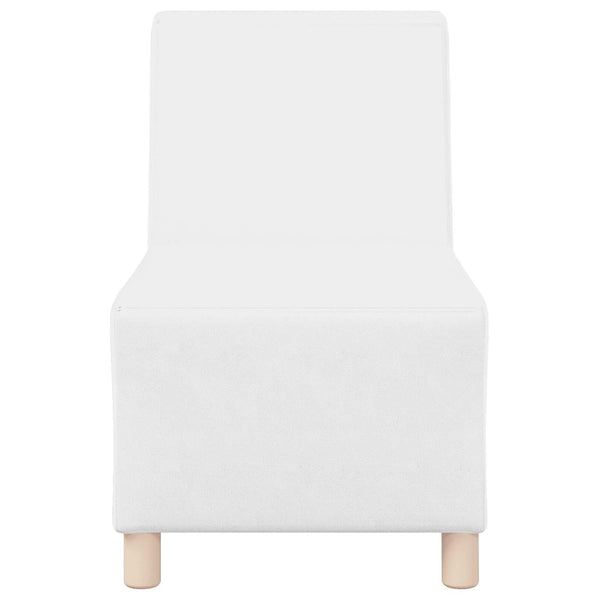 Modulares Armfreies Sofa Weiß Kunstleder