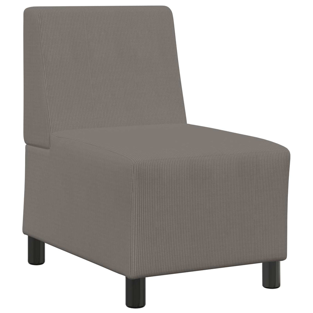 Modulares armfreies Sofa Hellgrau Cord