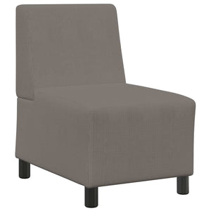 Modulares armfreies Sofa Hellgrau Cord