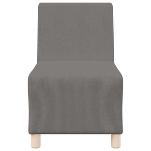 Modulares armfreies Sofa Hellgrau Cord
