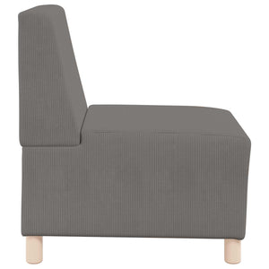 Modulares armfreies Sofa Hellgrau Cord