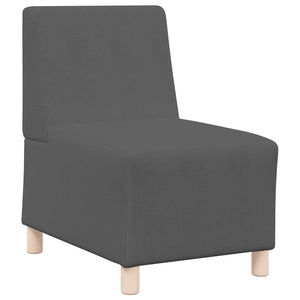 Modulares armloses Sofa Dunkelgrau Cordstoff
