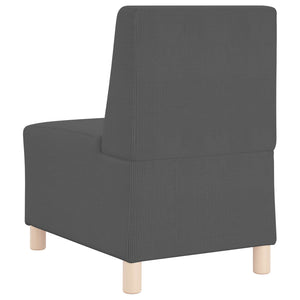 Modulares armloses Sofa Dunkelgrau Cordstoff