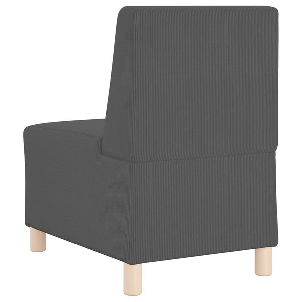 Modulares armloses Sofa Dunkelgrau Cordstoff