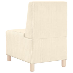 Modulares armfreies Sofa Creme Cordstoff