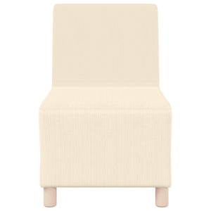 Modulares armfreies Sofa Creme Cordstoff
