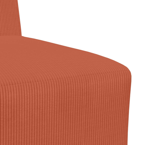 Modulares Armfreies Sofa Orange Cord
