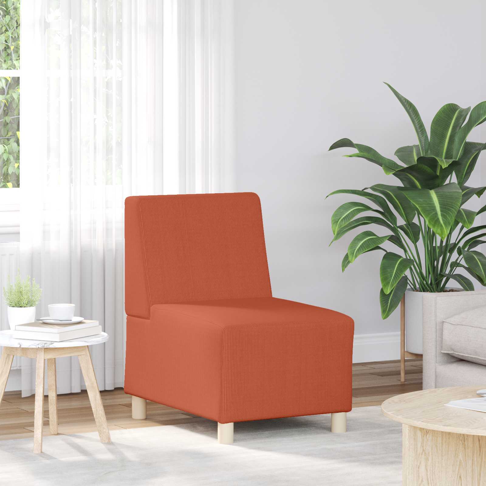 Modulares Armfreies Sofa Orange Cord