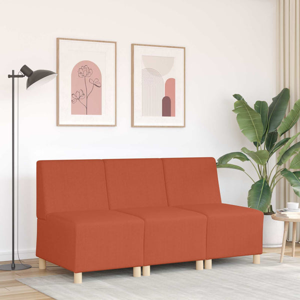 Modulares Armfreies Sofa Orange Cord