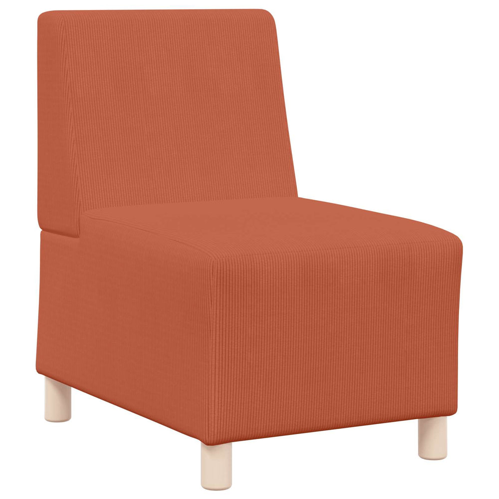 vidaXL | Canapé modulaire sans accoudoirs | Orange 55 x 74 x 82 cm Tissu en velours côtelé