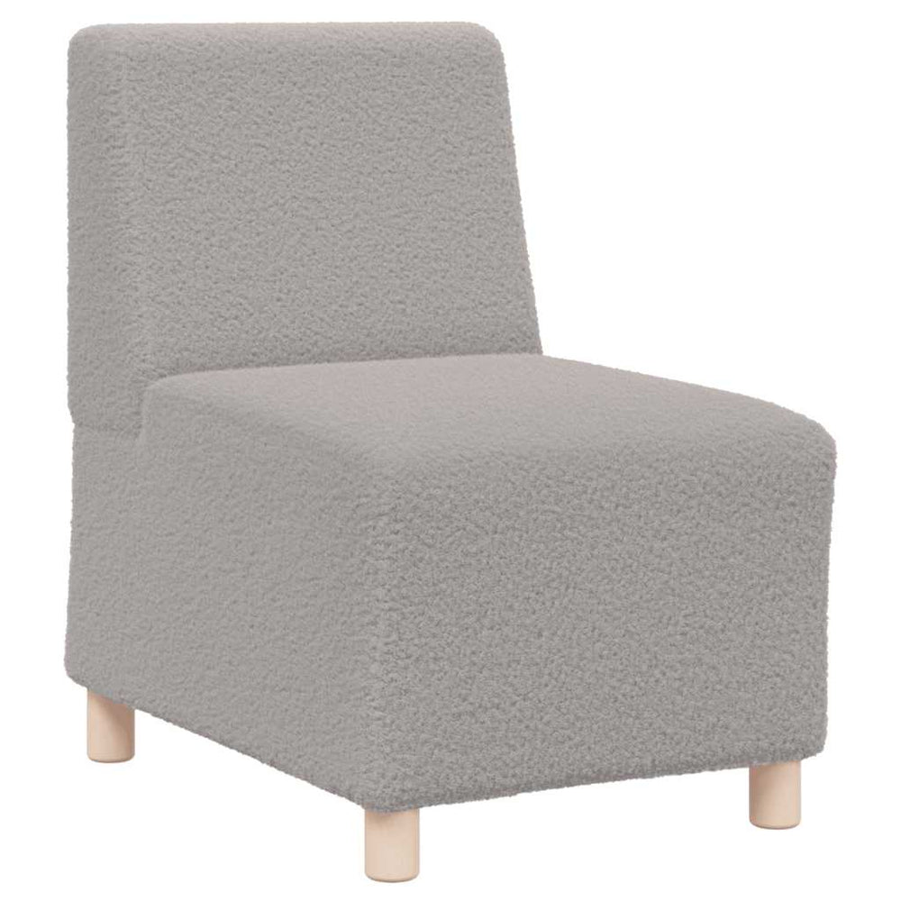 vidaXL Canapé modulable sans accoudoirs Gris clair 55 cm Tissu bouclé
