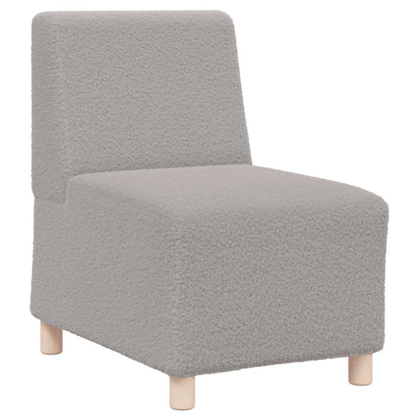 Modulares Sofa Hellgrau ohne Armlehnen