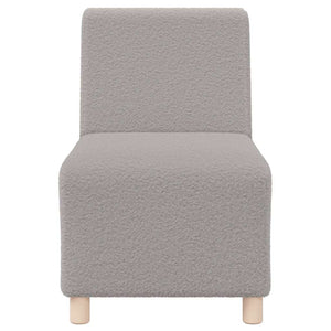 Modulares Sofa Hellgrau ohne Armlehnen