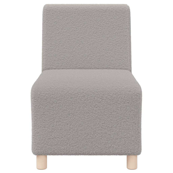 Modulares Sofa Hellgrau ohne Armlehnen