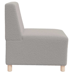 Modulares Sofa Hellgrau ohne Armlehnen