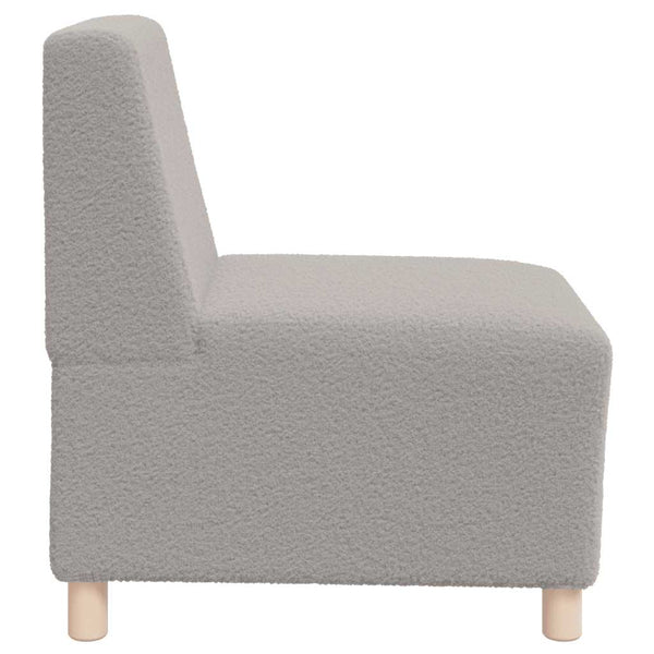 Modulares Sofa Hellgrau ohne Armlehnen