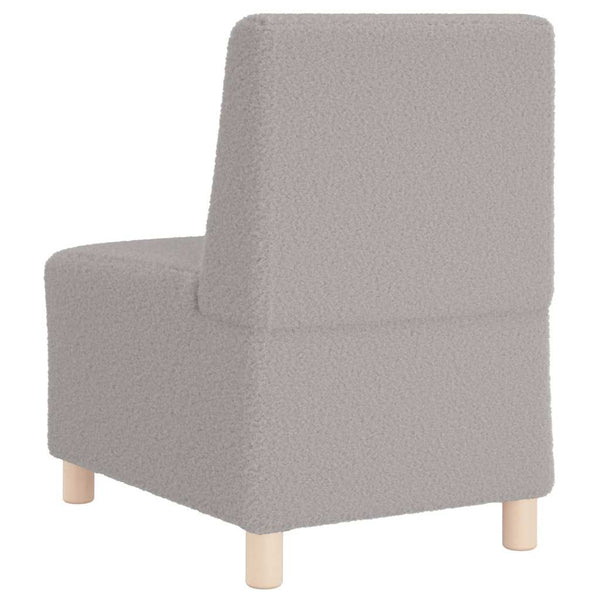 Modulares Sofa Hellgrau ohne Armlehnen