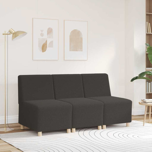 Modulares Sofa Dunkelgrau Wollstoff 55cm