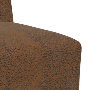 Brauner Sofa Sessel mit Kissen