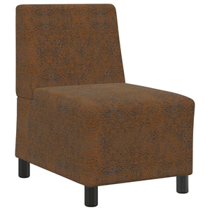Brauner Sofa Sessel mit Kissen