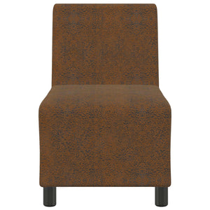 Brauner Sofa Sessel mit Kissen
