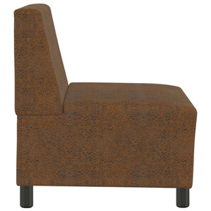 Brauner Sofa Sessel mit Kissen