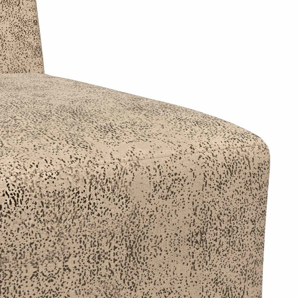 Sofa Sessel Hellgrau Faux Wildleder